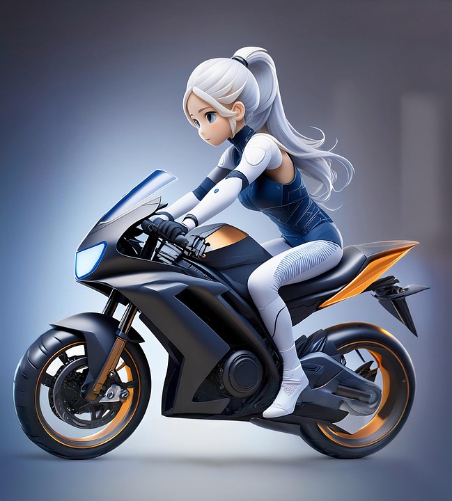 Download Ai Generated, Motorcycle, Girl. Royalty-Free Stock ...