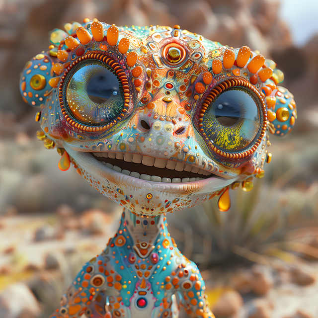 Free ai generated alien creature illustration