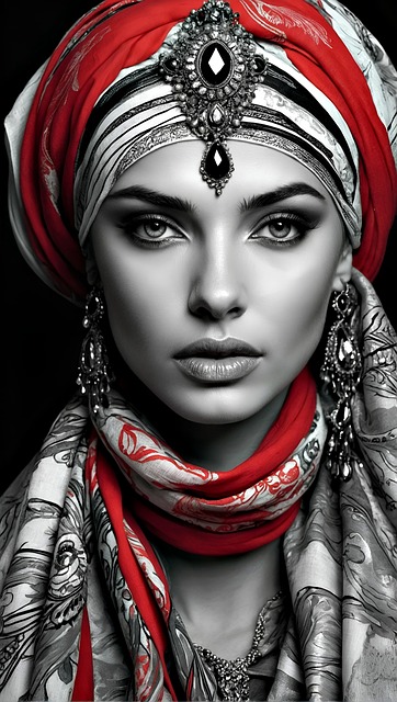 Free woman portrait cloth illustration