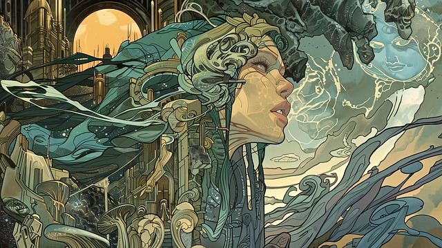 Free women fantasy backgrounds illustration