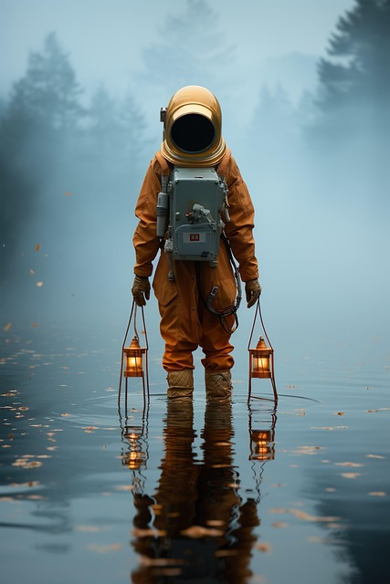 Download free HD stock image of Ai Generated Astronaut Free ai generated astronaut river illustration