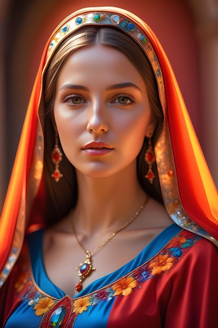 Free ai generated woman christian illustration