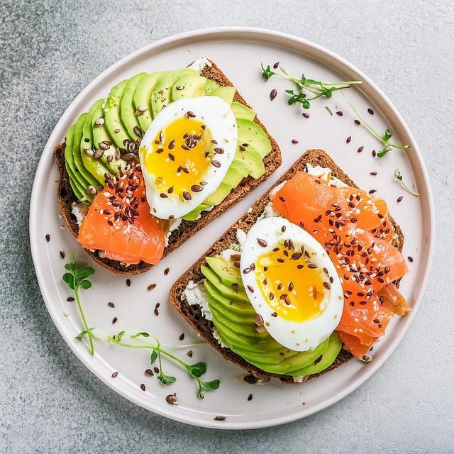 Free ai generated multigrain toast avocado topping illustration