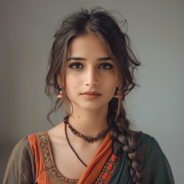 Free girl woman portrait illustration