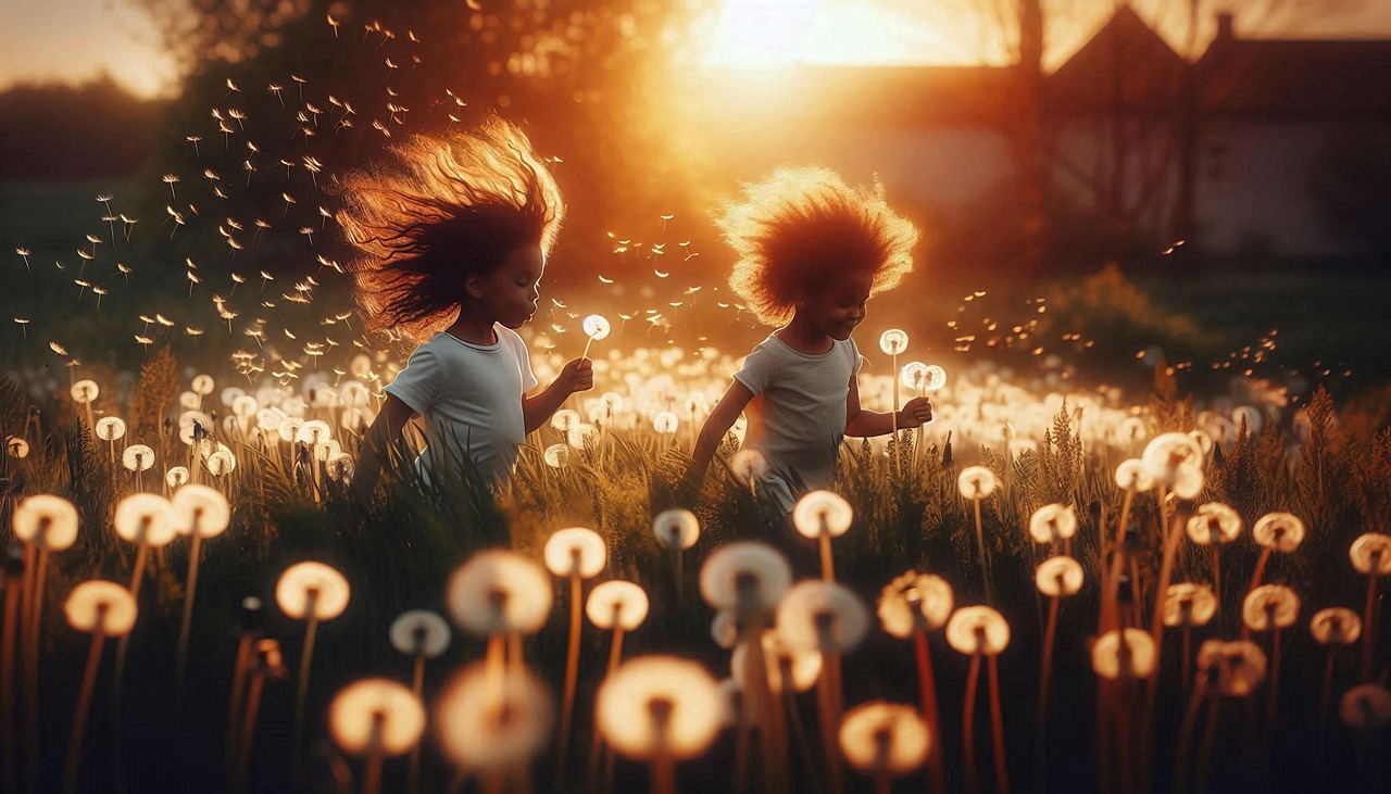 Ai产生的 孩子们 蒲公英 - Pixabay上的免费图片 - Pixabay
