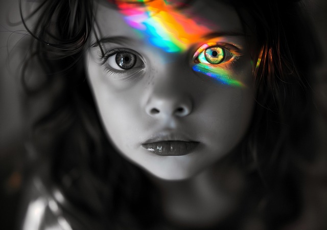 Free little girl black and white illustration