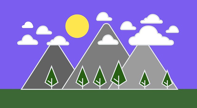 Free landscape nature mountains illustration