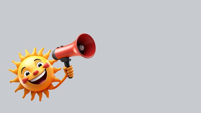 Free ai generated sun megaphone illustration