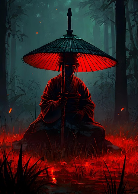 Download free HD stock image of Ai Generated Samurai Free ai generated samurai warrior illustration