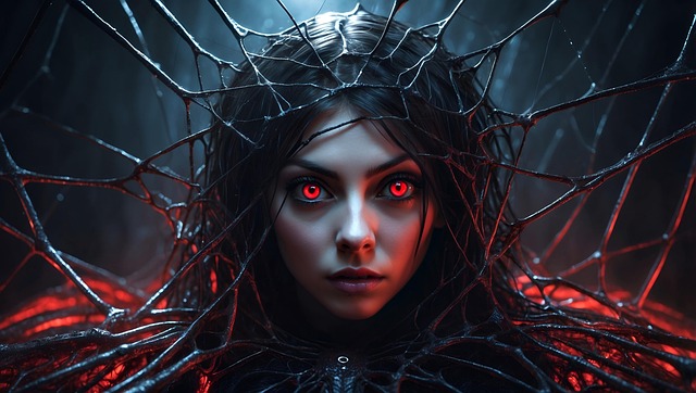 Free ai generated halloween woman illustration