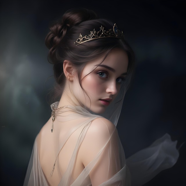 Free woman veil beauty illustration