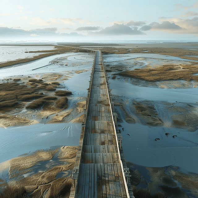 Free ai generated bridge path illustration