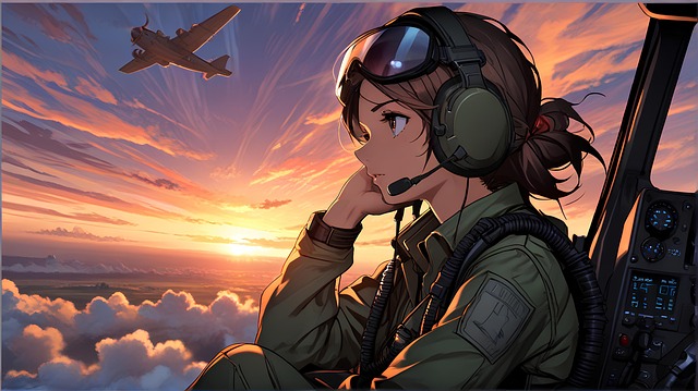 Free ai generated airplane pilot illustration