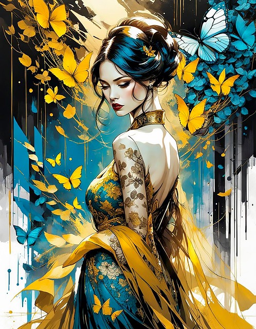 Free woman fashion model illustration
