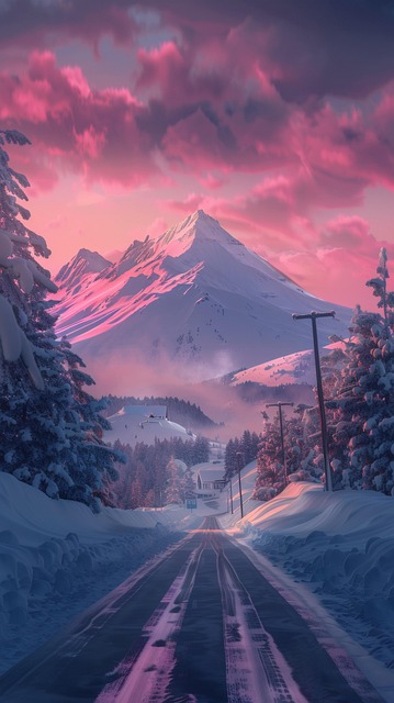 Free ai generated road leading illustration