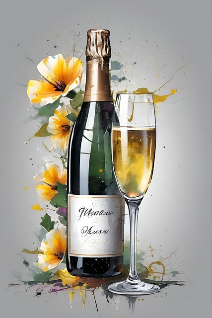 Free ai generated bottle wine illustration