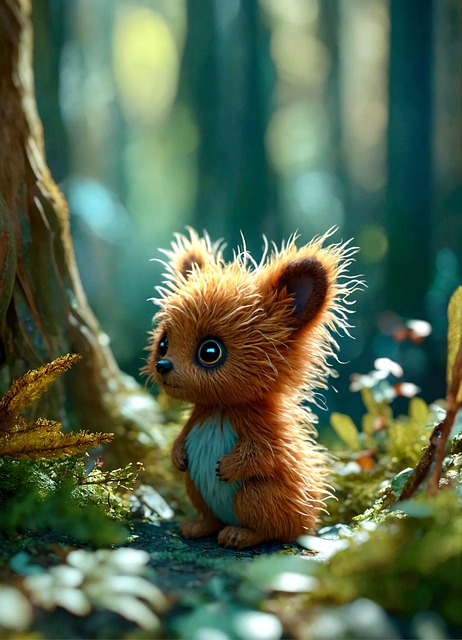 Free ai generated creature forest illustration