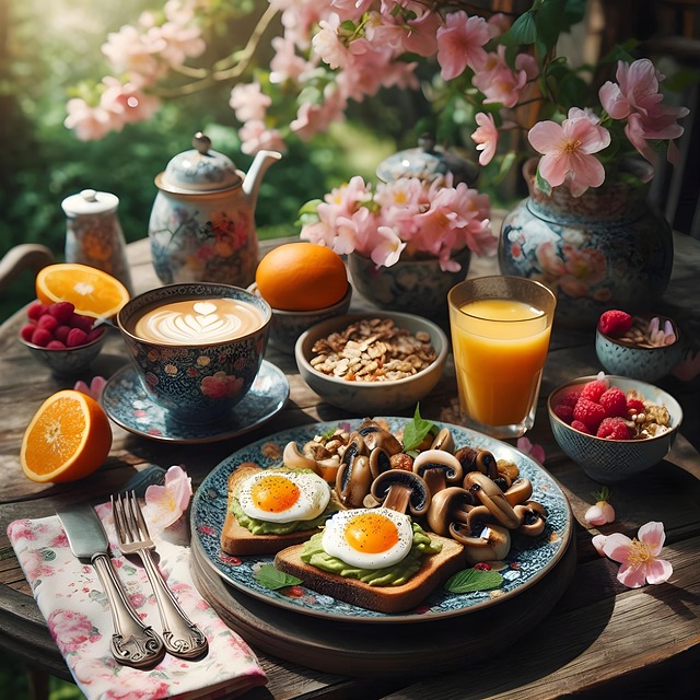 Free breakfast coffee healthy illustration