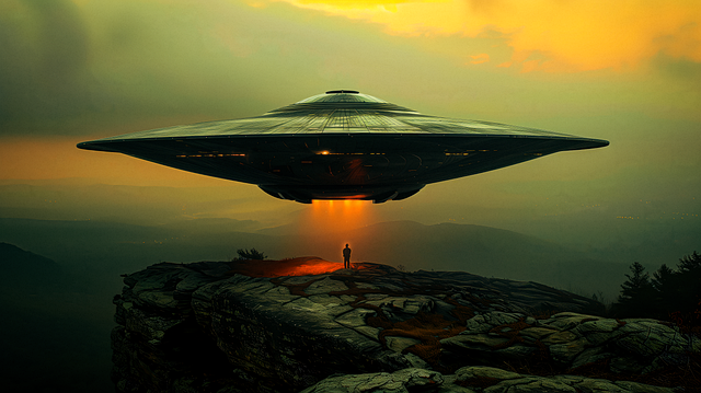 Free ufo alien spaceship illustration