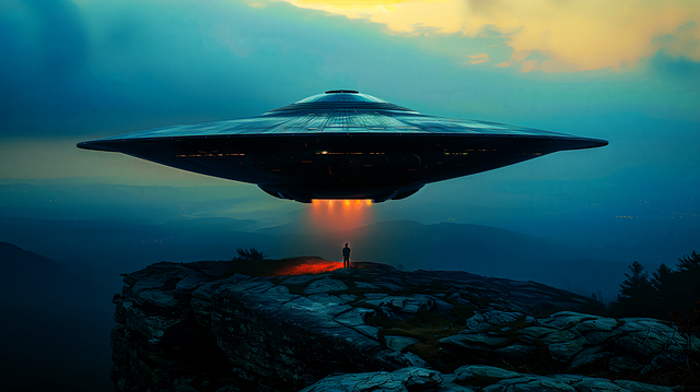 Free ufo alien spaceship illustration