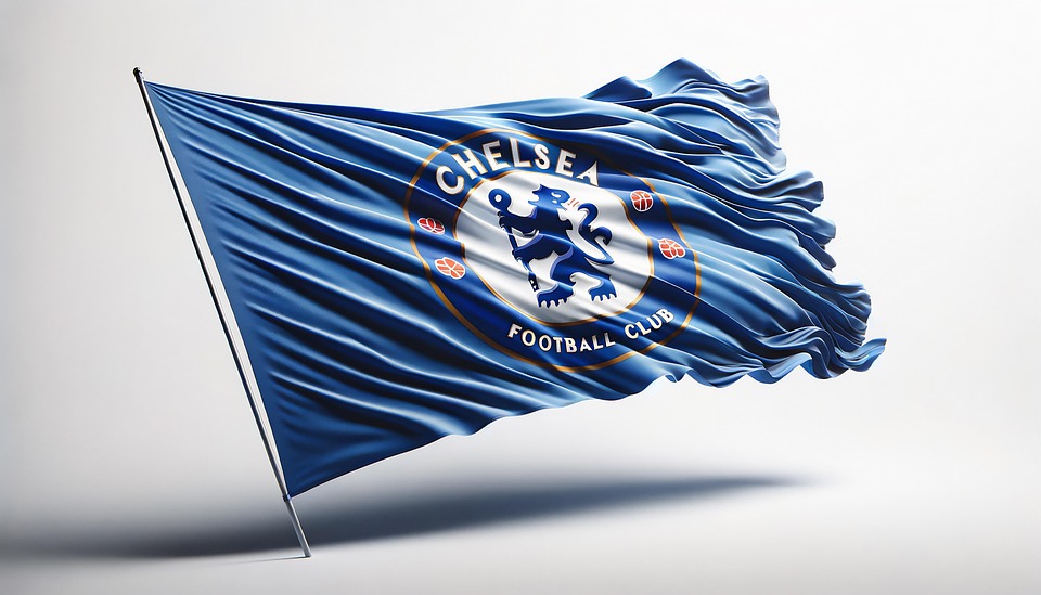 Grand Drapeau FC Chelsea 150x90cm – Fanion Des Blues Pour Supporter (neuf Avec étiquettes)