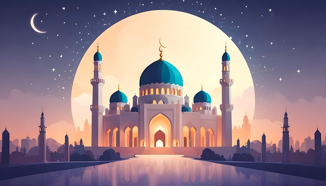 Free ai generated mosque minaret illustration