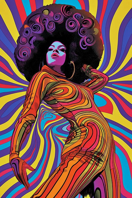 Free ai generated woman retro illustration