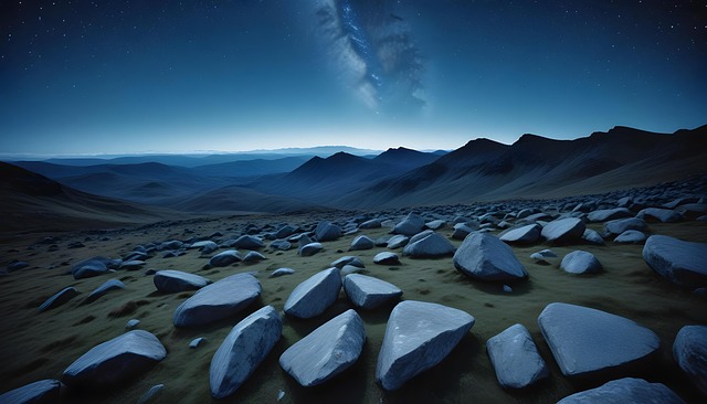 Free night sky starry sky highlands illustration