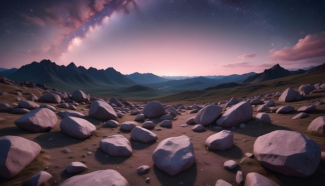 Free night sky starry sky highlands illustration