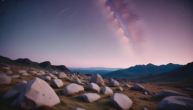 Free night sky starry sky highlands illustration