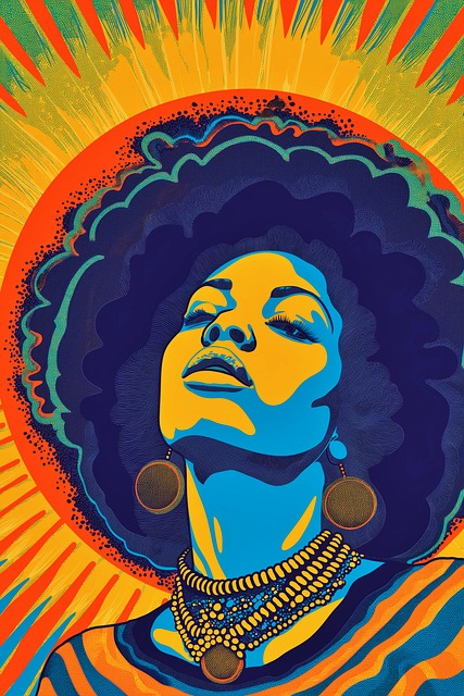 Free ai generated woman retro illustration