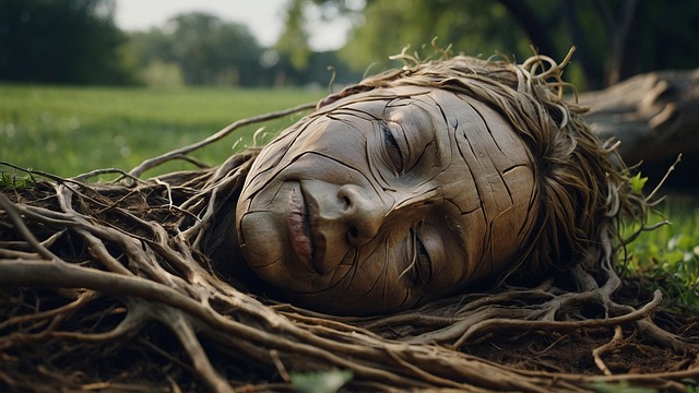 Free ai generated woman wood illustration