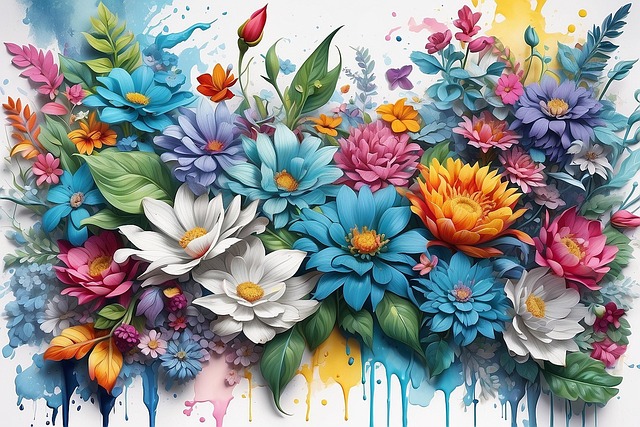 Download free HD stock image of Ai Generated Flowers Free ai generated flowers paint illustration