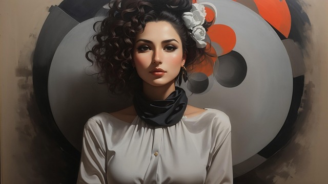 Free woman beauty portrait illustration
