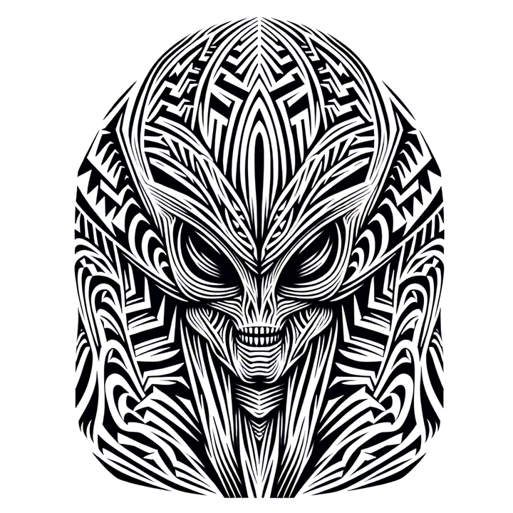 Download Alien, Tattoo, Monochrome. Royalty-Free Vector Graphic - Pixabay