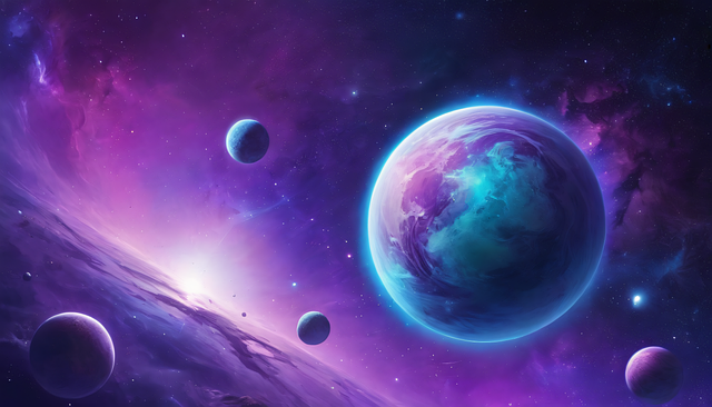 Download free HD stock image of Ai Generated Purple Free ai generated purple galaxy illustration