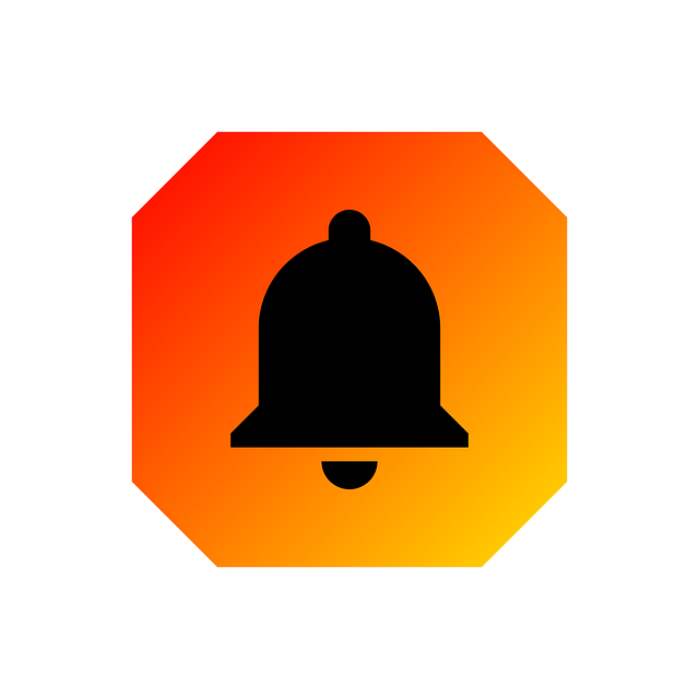 Free bell notification icon illustration