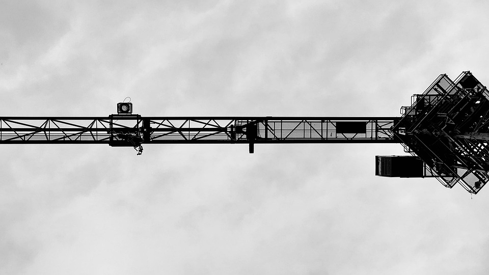 Tower Crane Black And White Look - Free photo on Pixabay