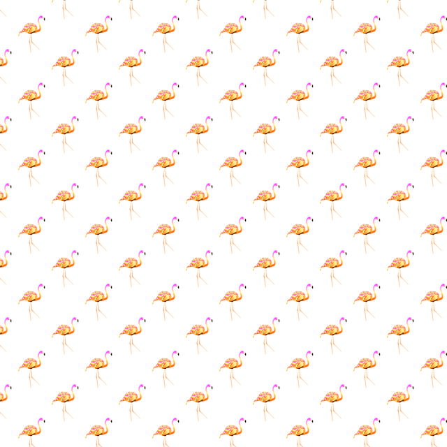 Free flamingos pattern seamless illustration