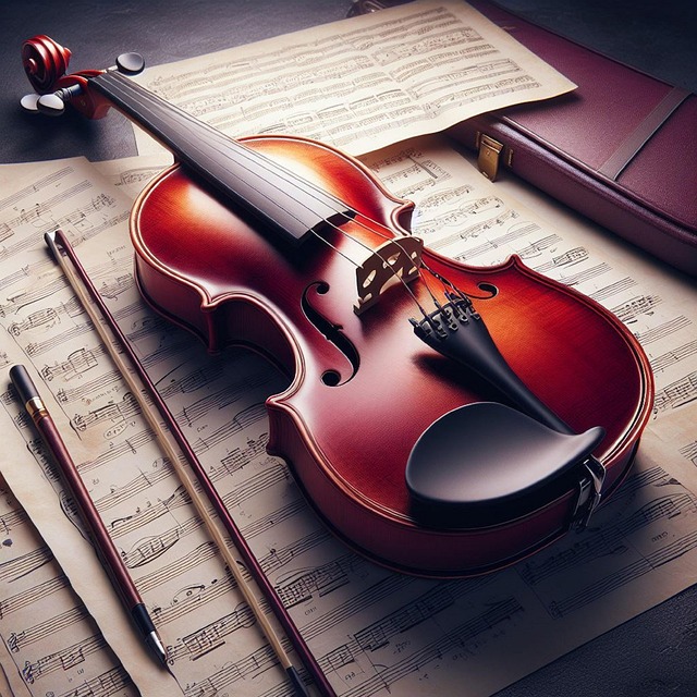 Free ai generated violin sheet music illustration