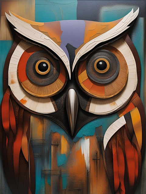 Free owl feathers abstract illustration