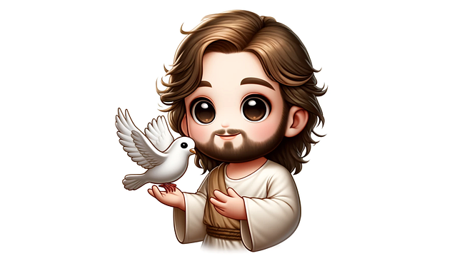 Free ai generated jesus dove illustration