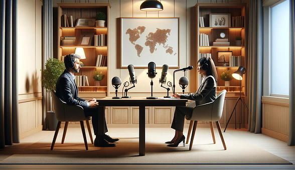 Ai Generiert, Podcast, Mikrofon, Audio