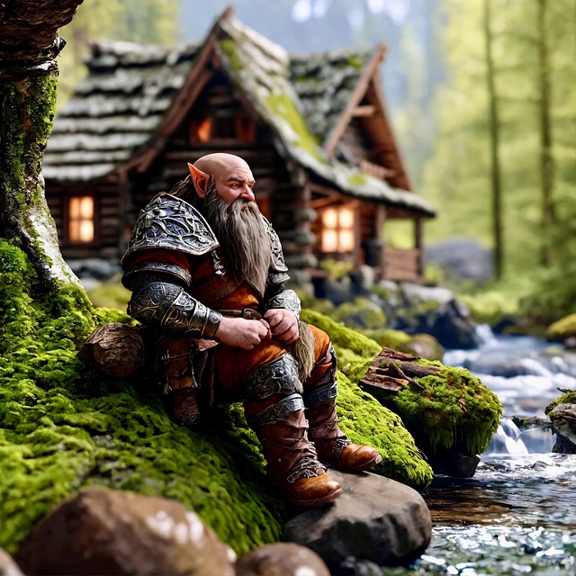 Free ai generated dwarf warrior illustration