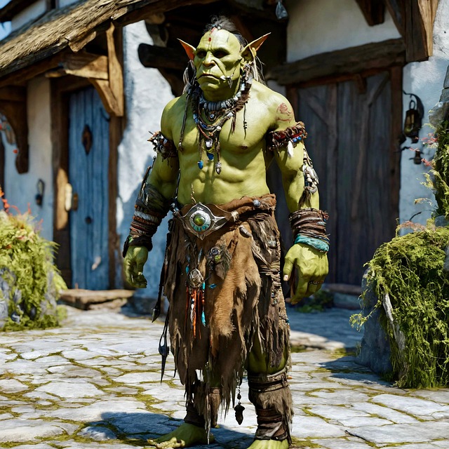Download free HD stock image of Ai Generated Orc Free ai generated orc shaman illustration