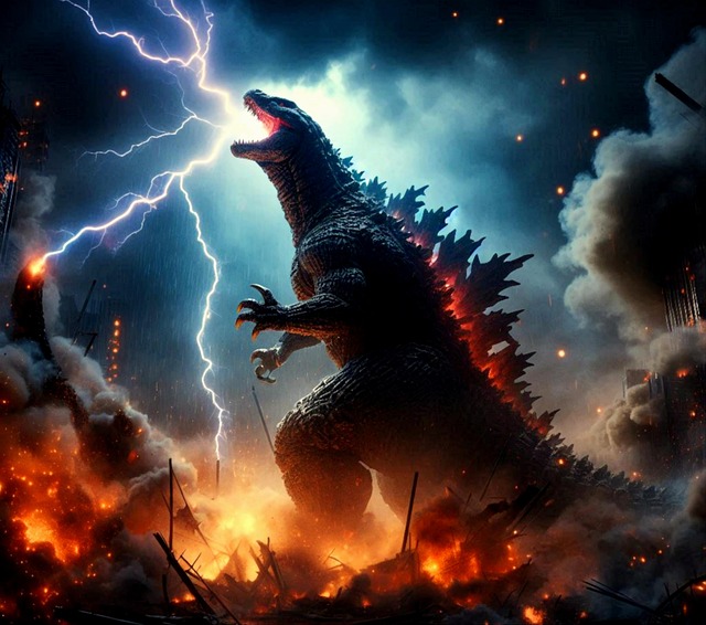 Free monster kaiju godzilla illustration