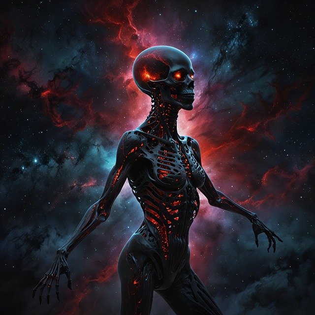 Free ai generated skeleton demonic illustration