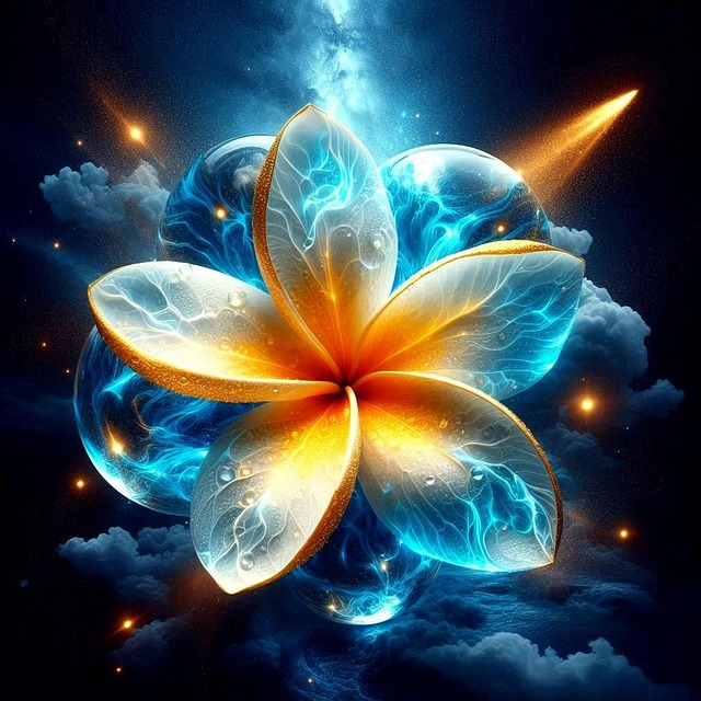 Free frangipani bubbles ai generated illustration