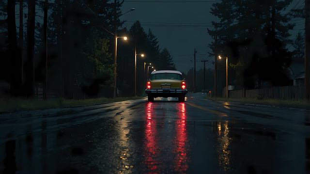 Download free HD stock image of Ai Generated Car Free ai generated car rain illustration