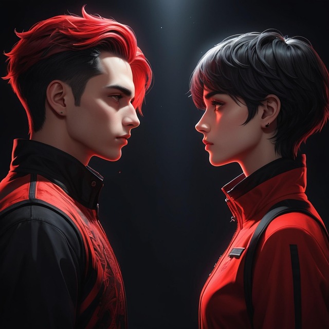 Free ai generated couple confrontation illustration